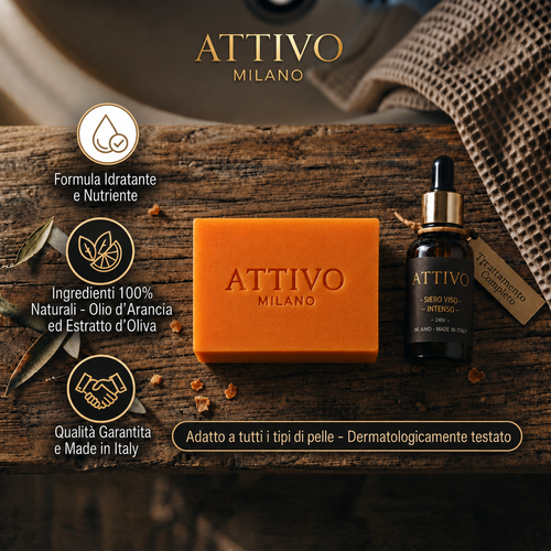 ATTIVO Kit Completo — Siero + Sapone Anti-Età Uomo